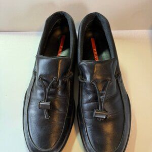 Prada - Toggle Loafer - Red Stripe - Black - US 10 EU 43-44 - Very good conditio